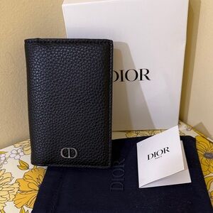GWP ITEM 📣 Dior Men’s wallet Black Leather Dior Wallet Men’s Dior Gift wallet